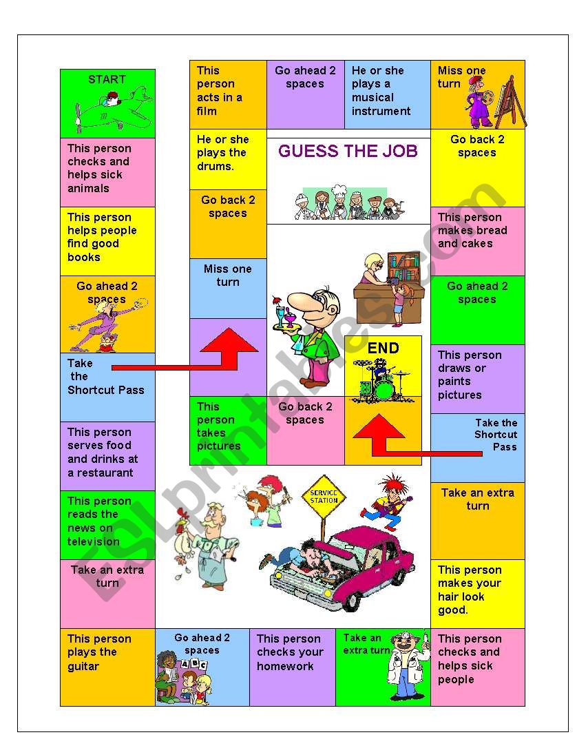 A NICE JOB GAME - ESL worksheet by pkavfa