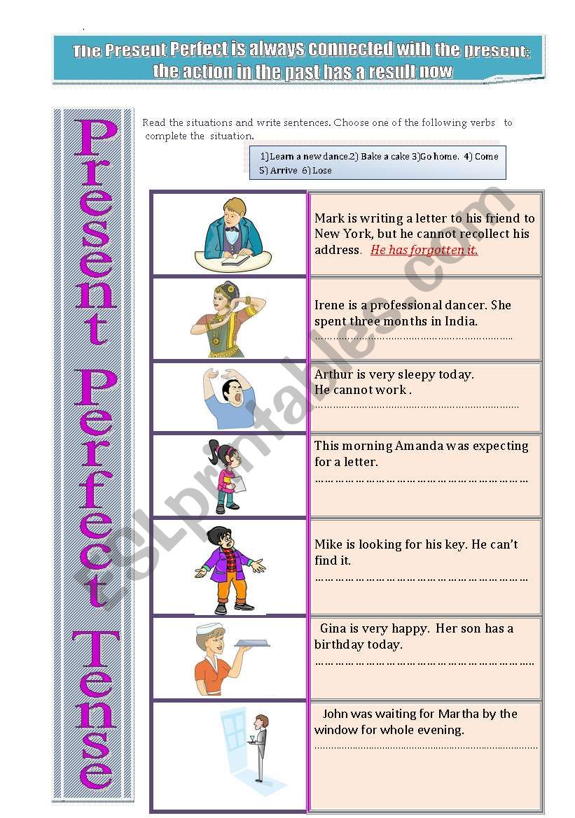 Present Perfect worksheet