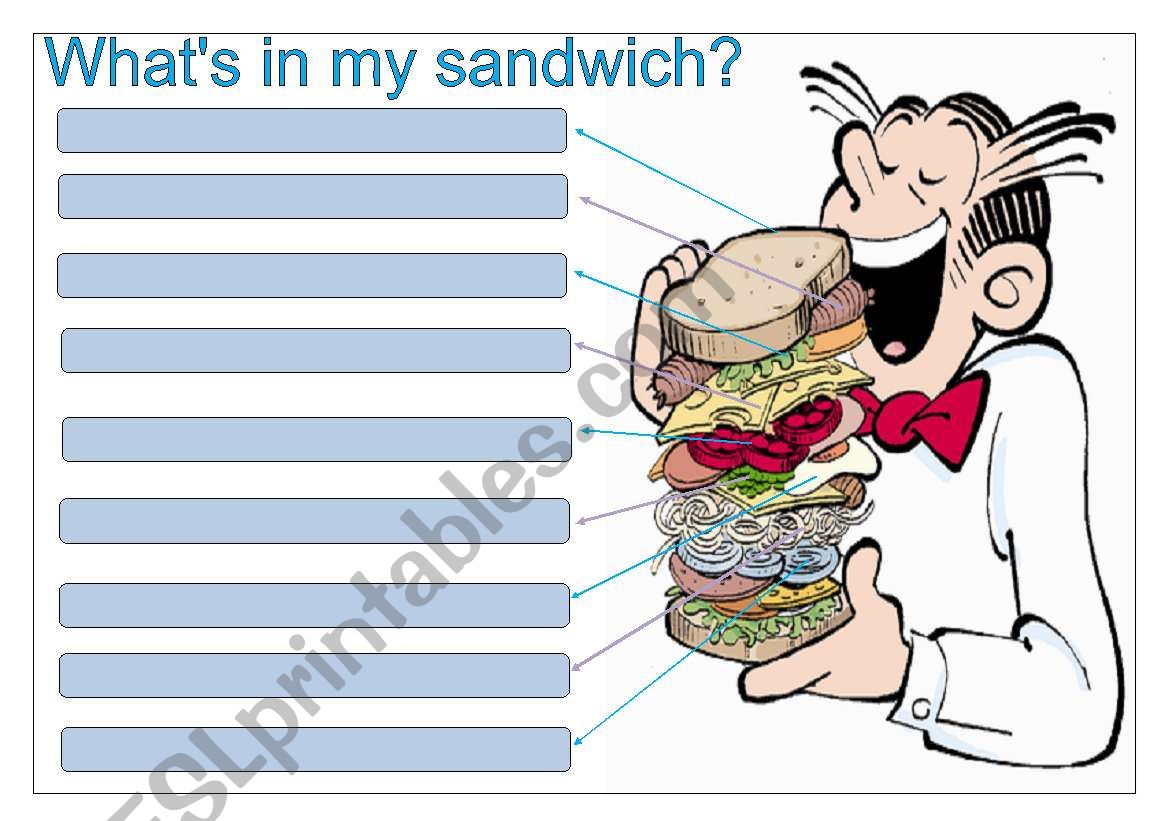 Whats in my sandwich? Food vocabulary 