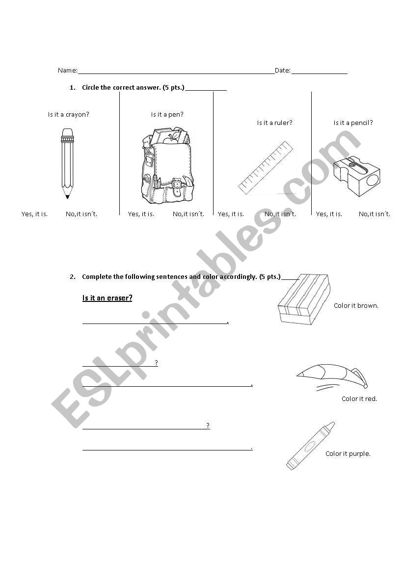 Verb To Be worksheet