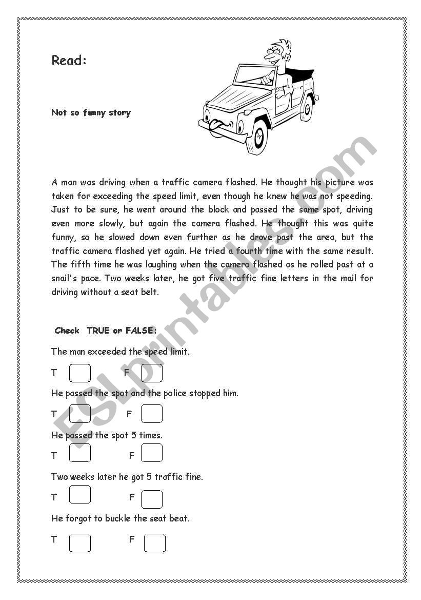 Not so funny ... worksheet