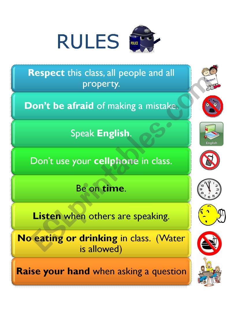 Classroom Rules worksheet