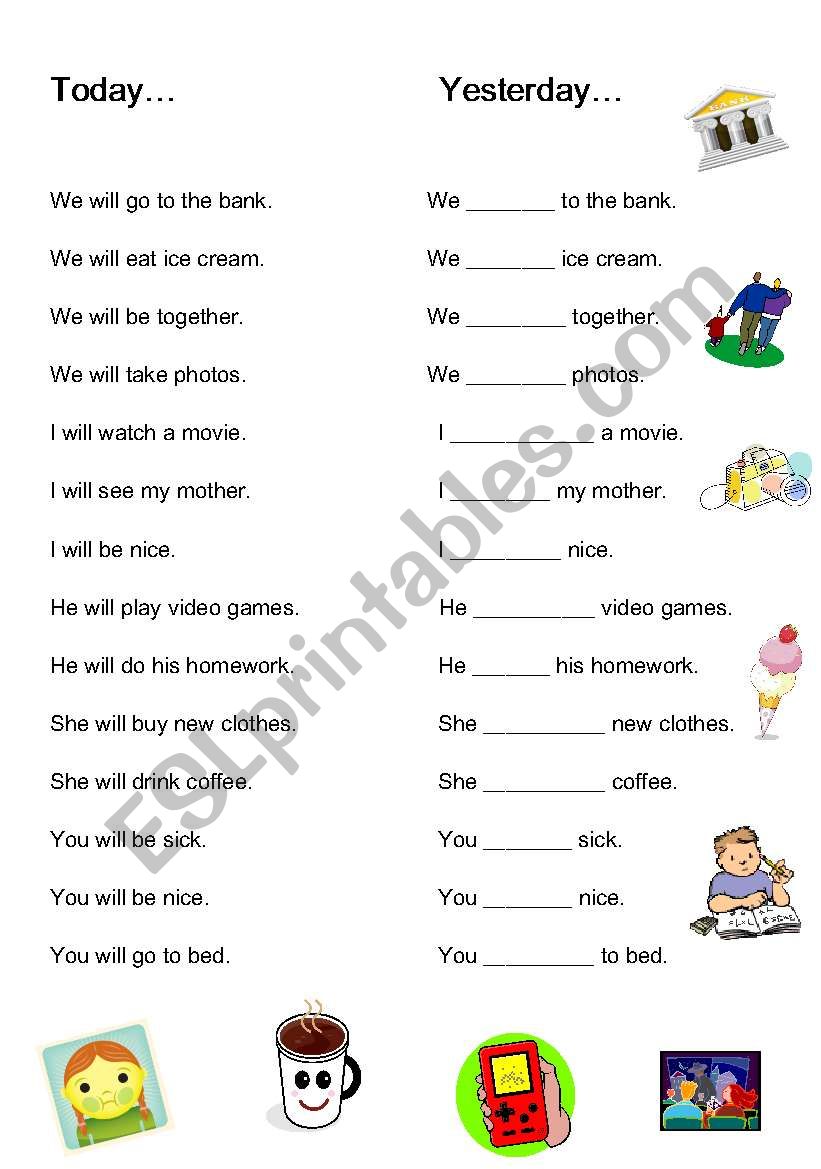 Past Tense Practice  worksheet