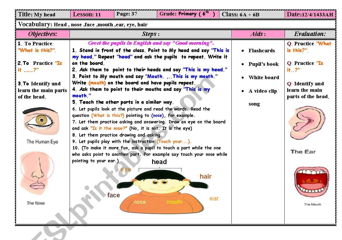 lesson plan worksheet