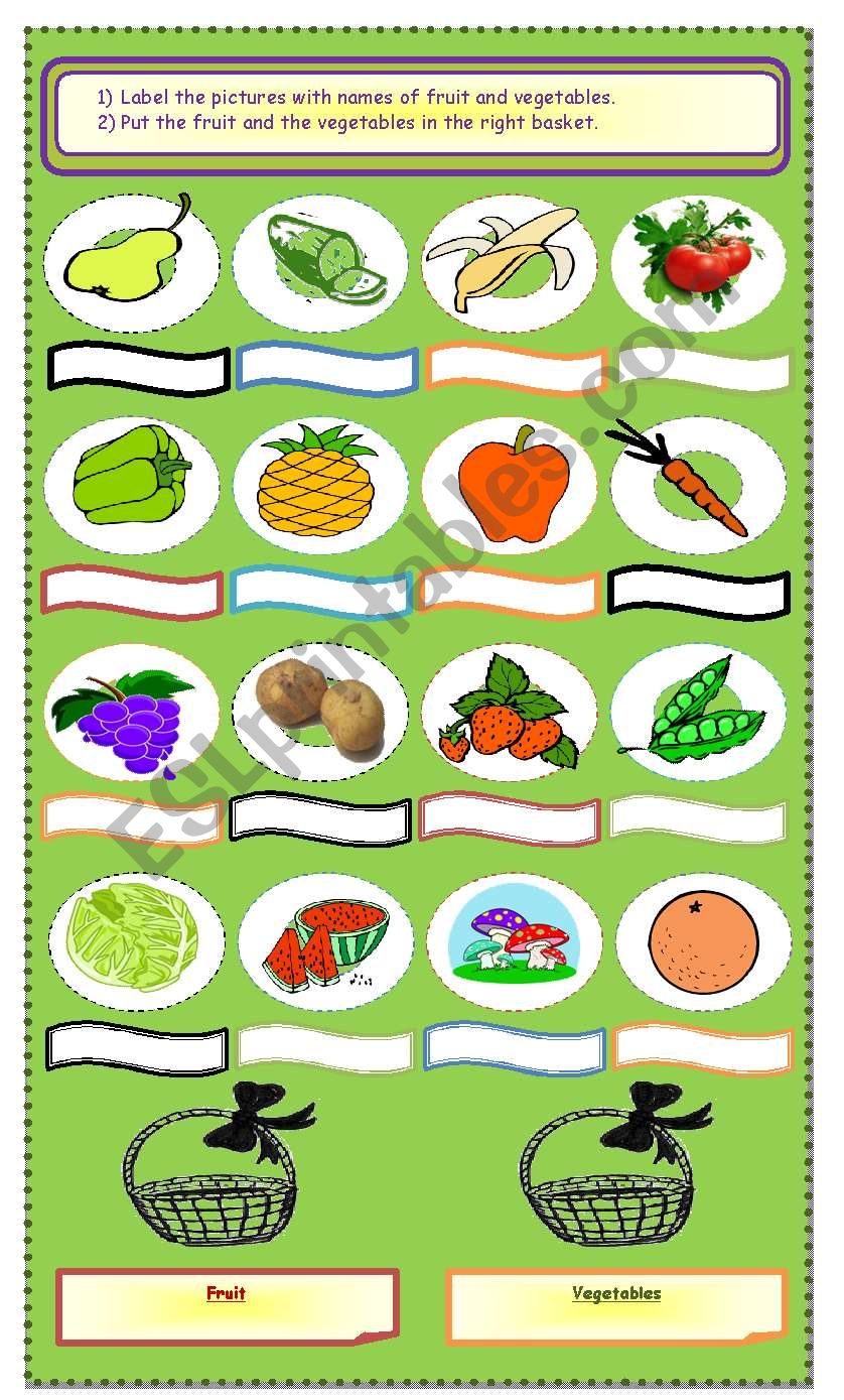 Fruit and Vegetables worksheet