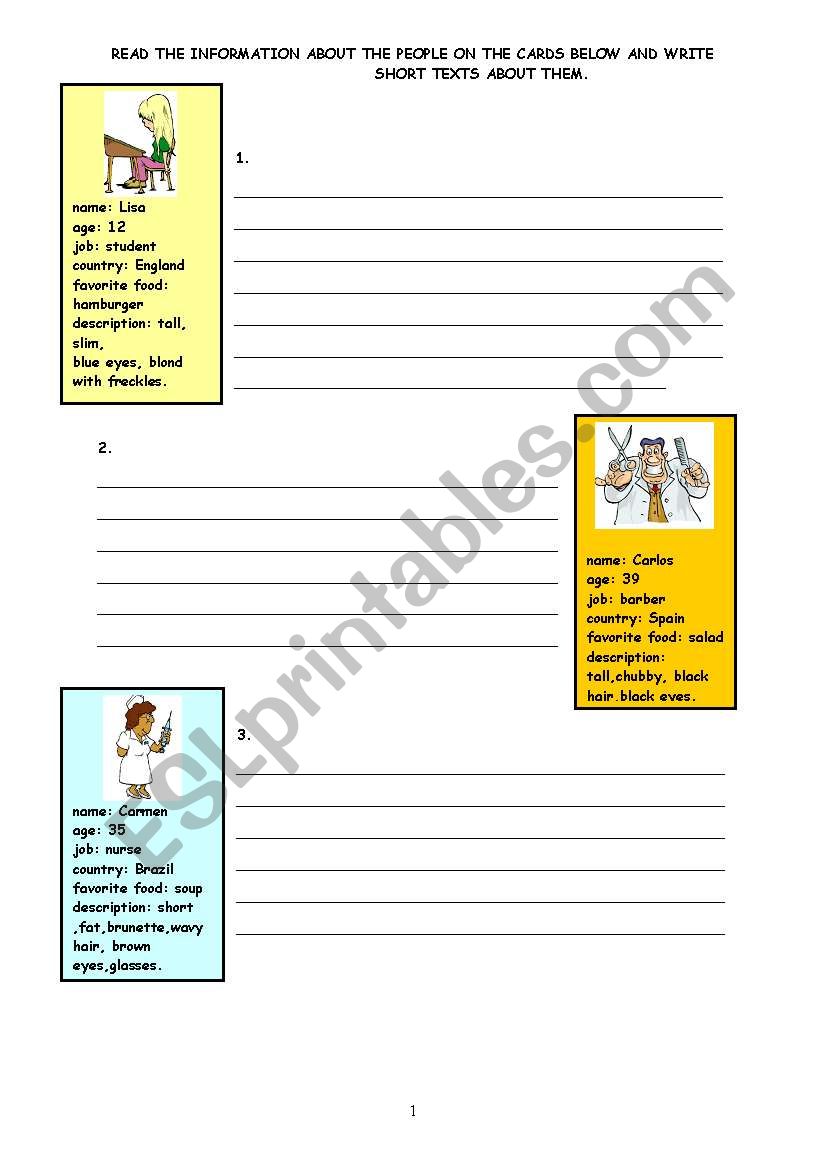 handout worksheet