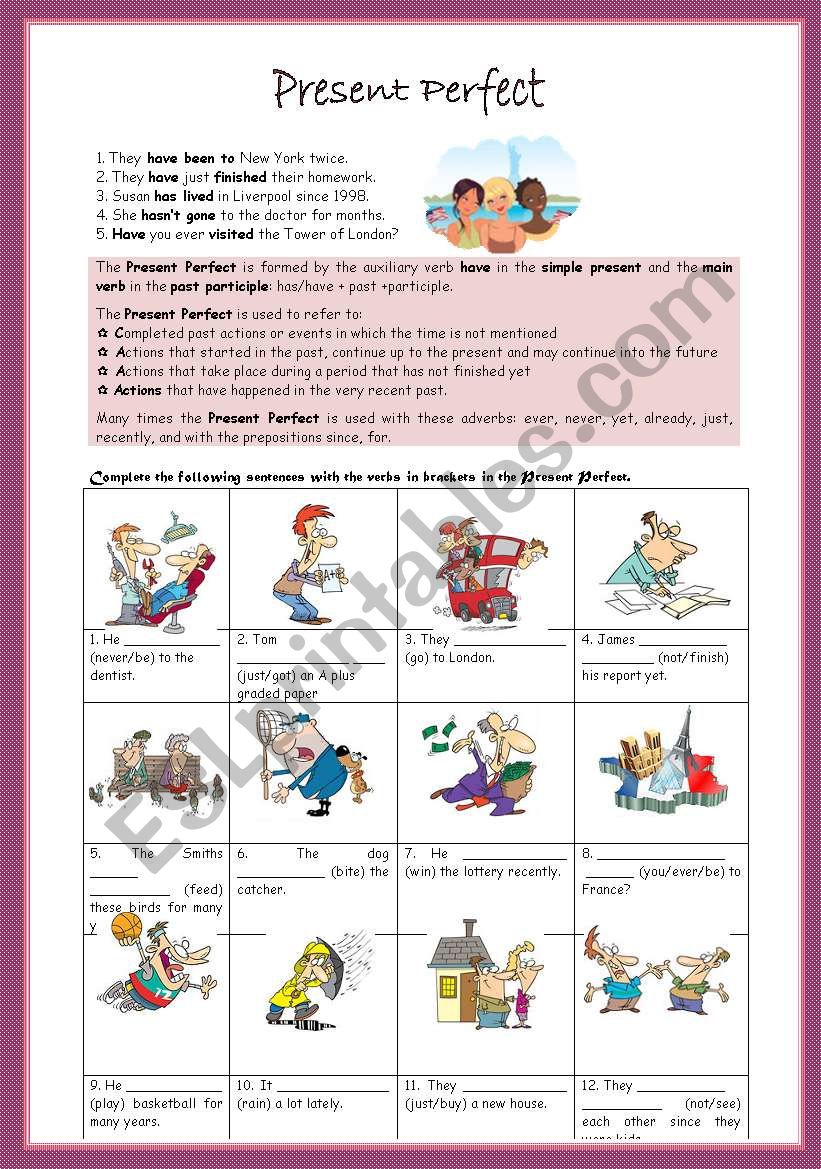 Present Perfect worksheet