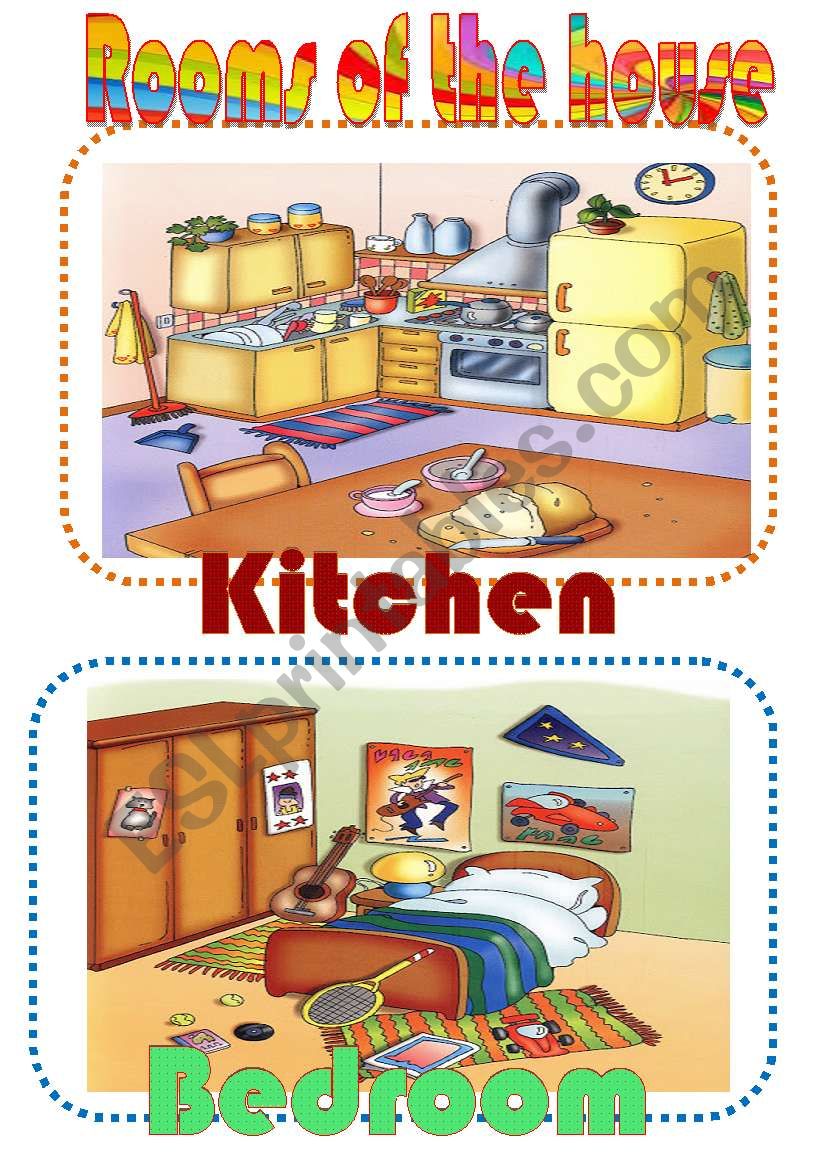 Rooms of the house - ESL worksheet by Faiza Amani
