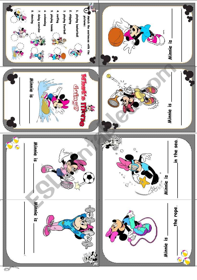 Sports Mini book with Minnie(b &W version included)