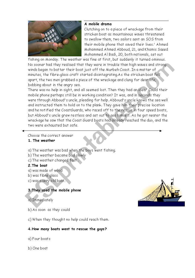 A MOBILE DRAMA worksheet