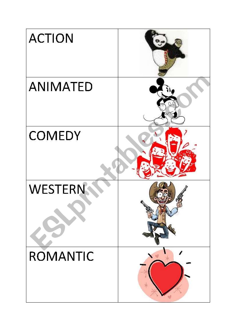 Movie genres matching exercise