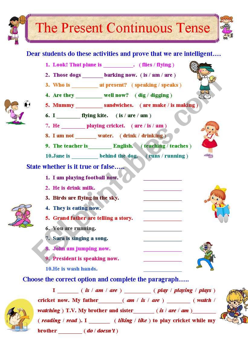 Lets Practise Present Continuous Tense