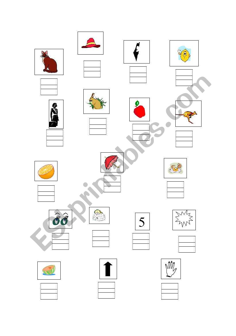 Pictures and Letters II worksheet
