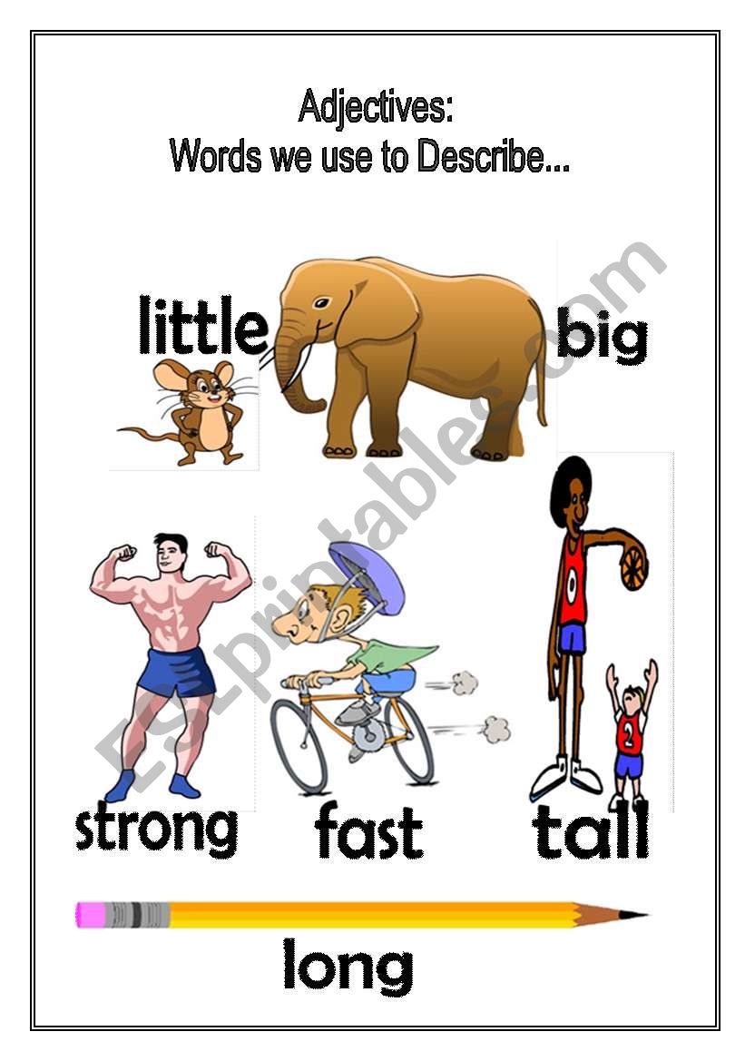 Adjectives worksheet