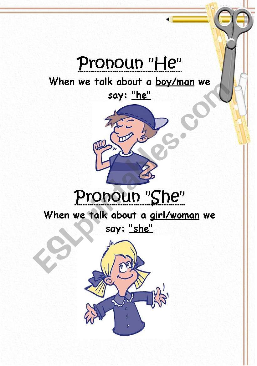 pronouns he-she worksheet