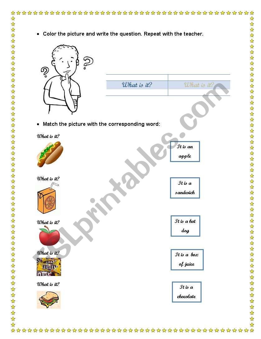 What is it? worksheet