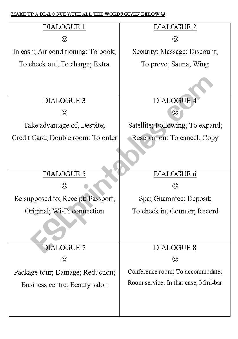 Make up a Dialogue_Holiday worksheet