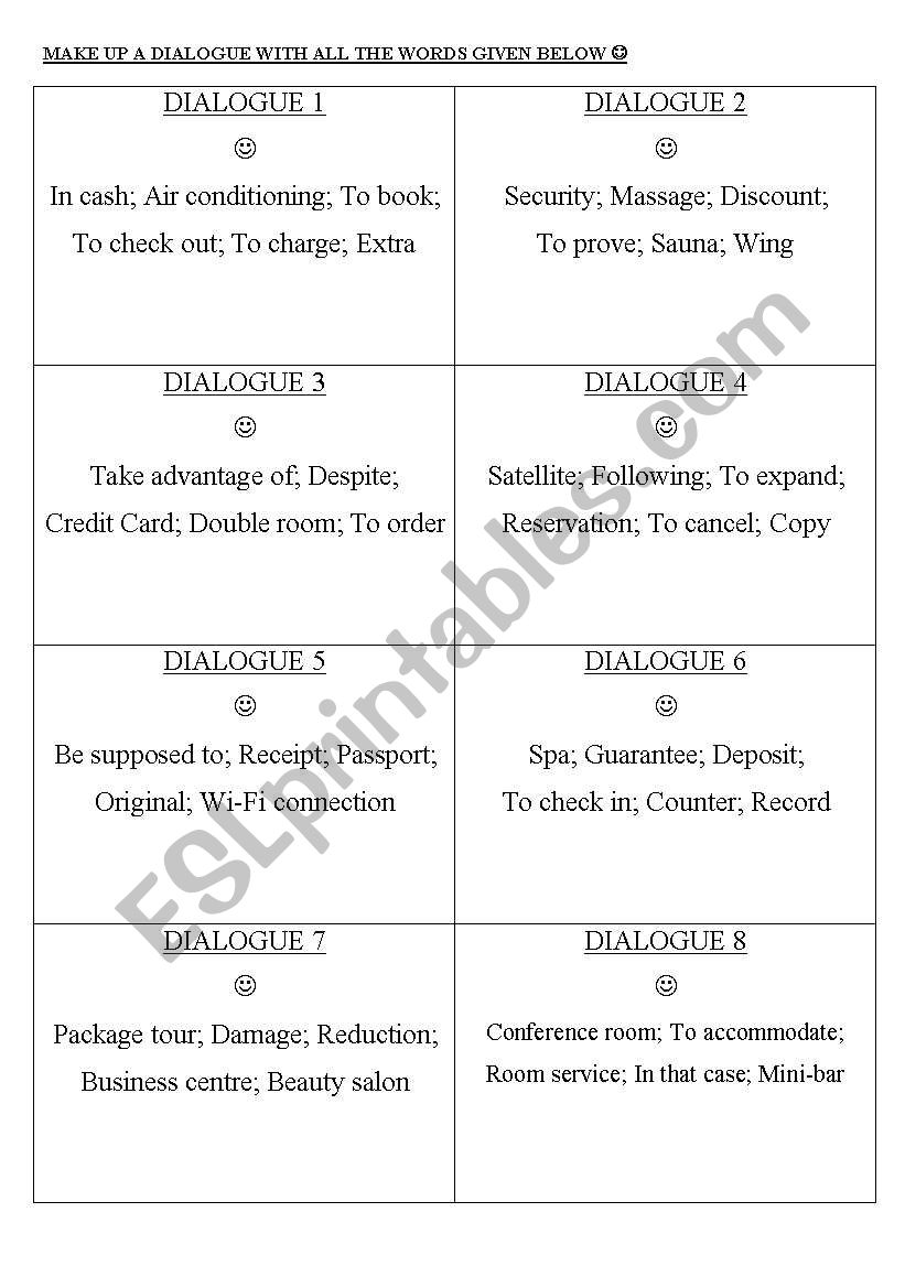 Make up a Dialogue_Holiday worksheet