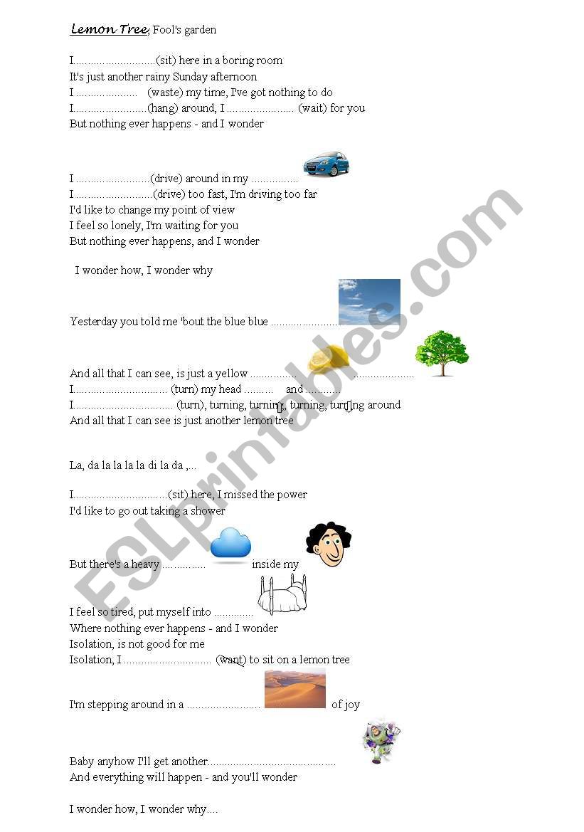 Lemon Tree worksheet