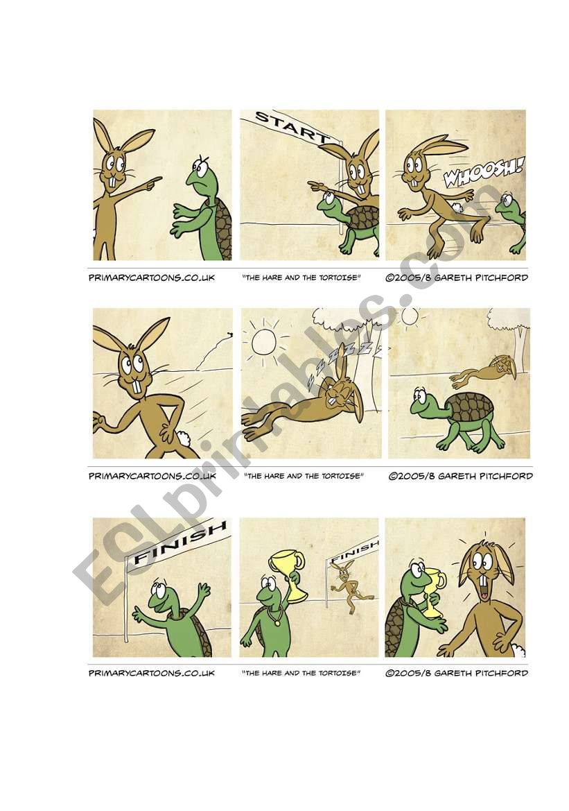 The hare and the tortoise worksheet