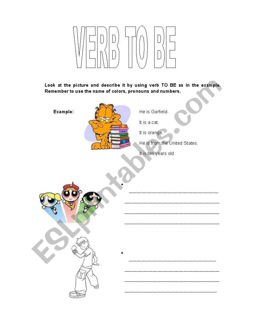 VERB TO BE worksheet