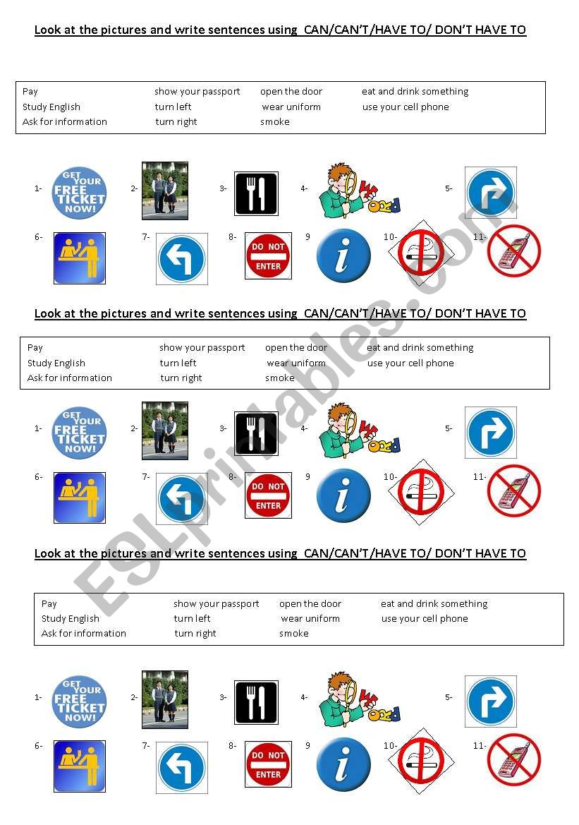 MODAL VERBS worksheet