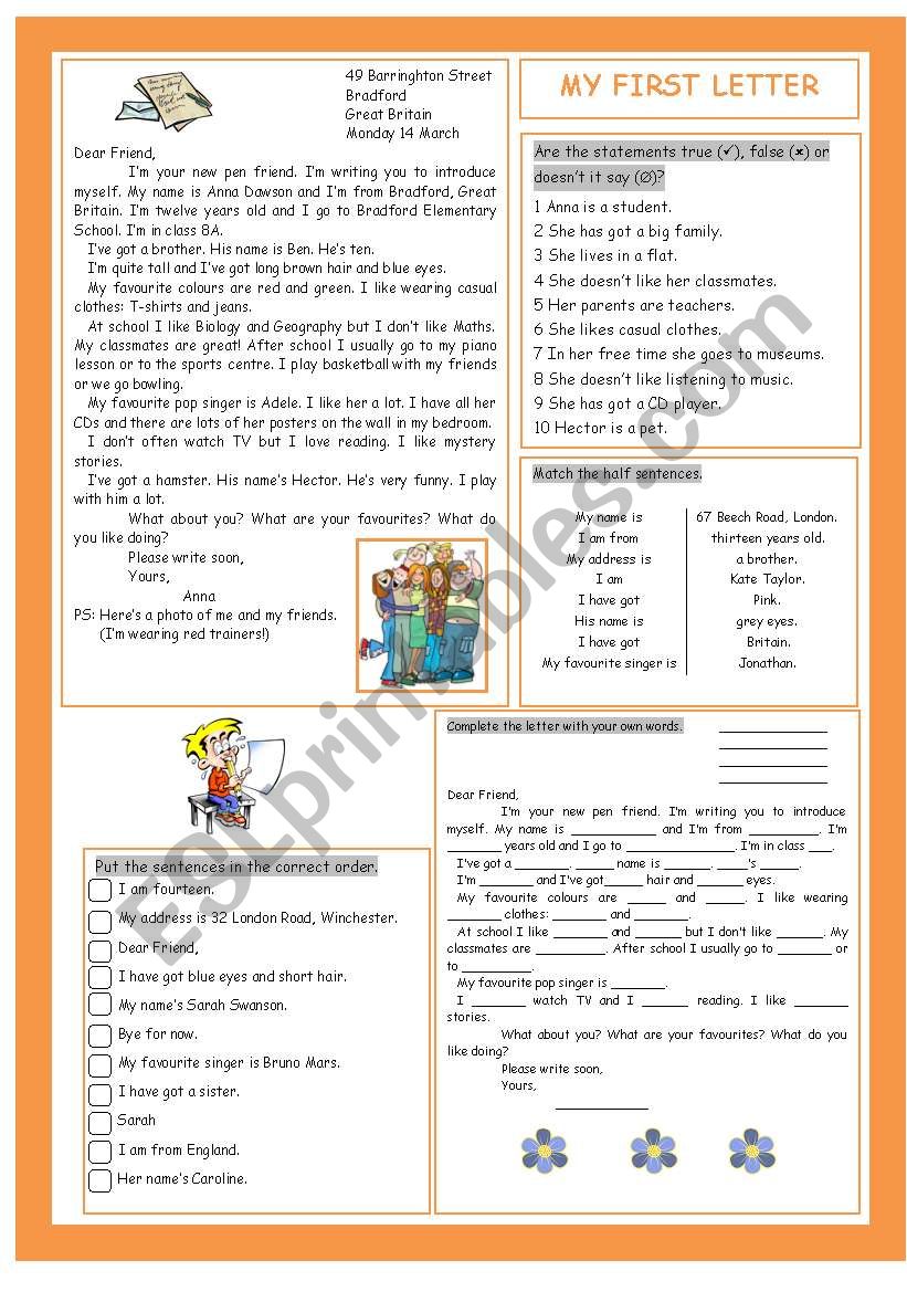 My First Letter worksheet