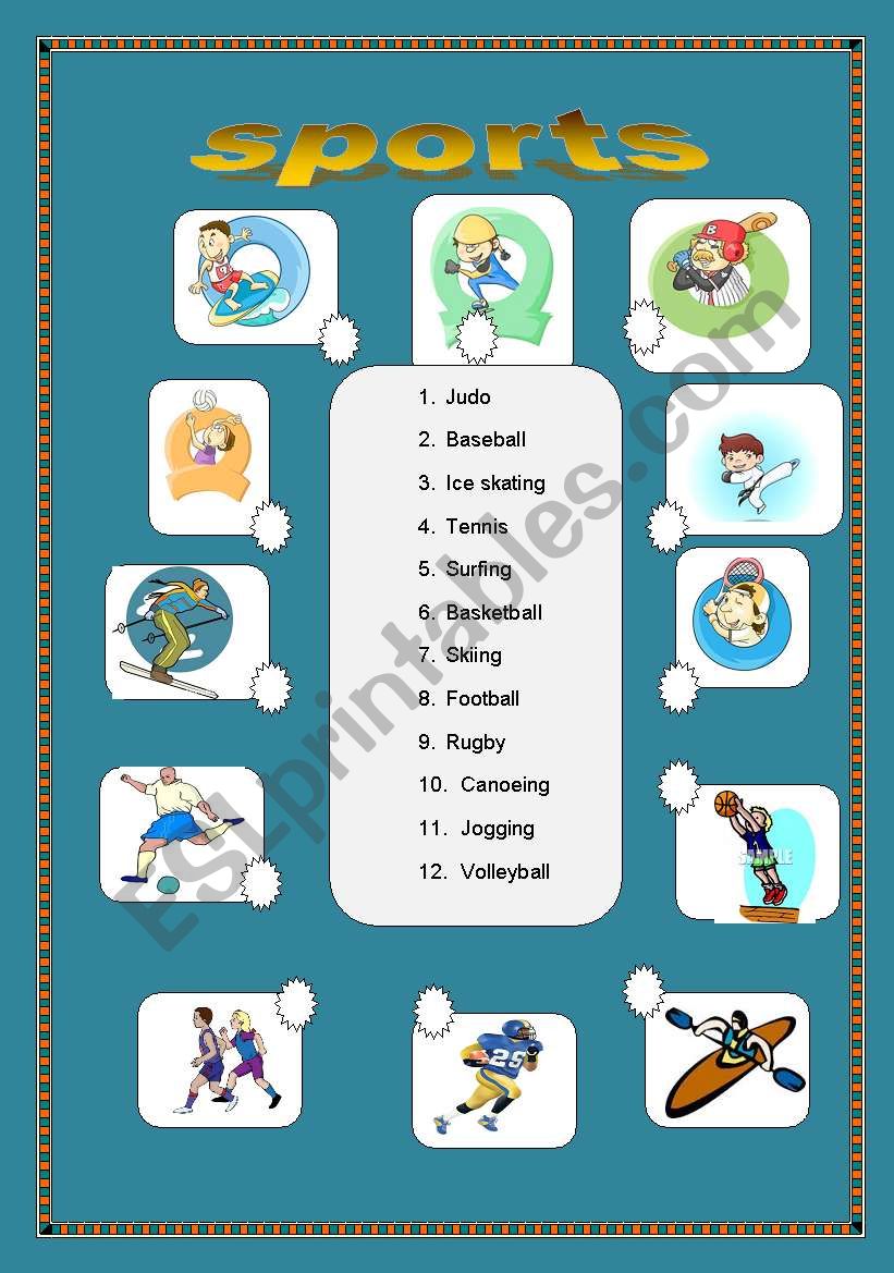 sports  worksheet
