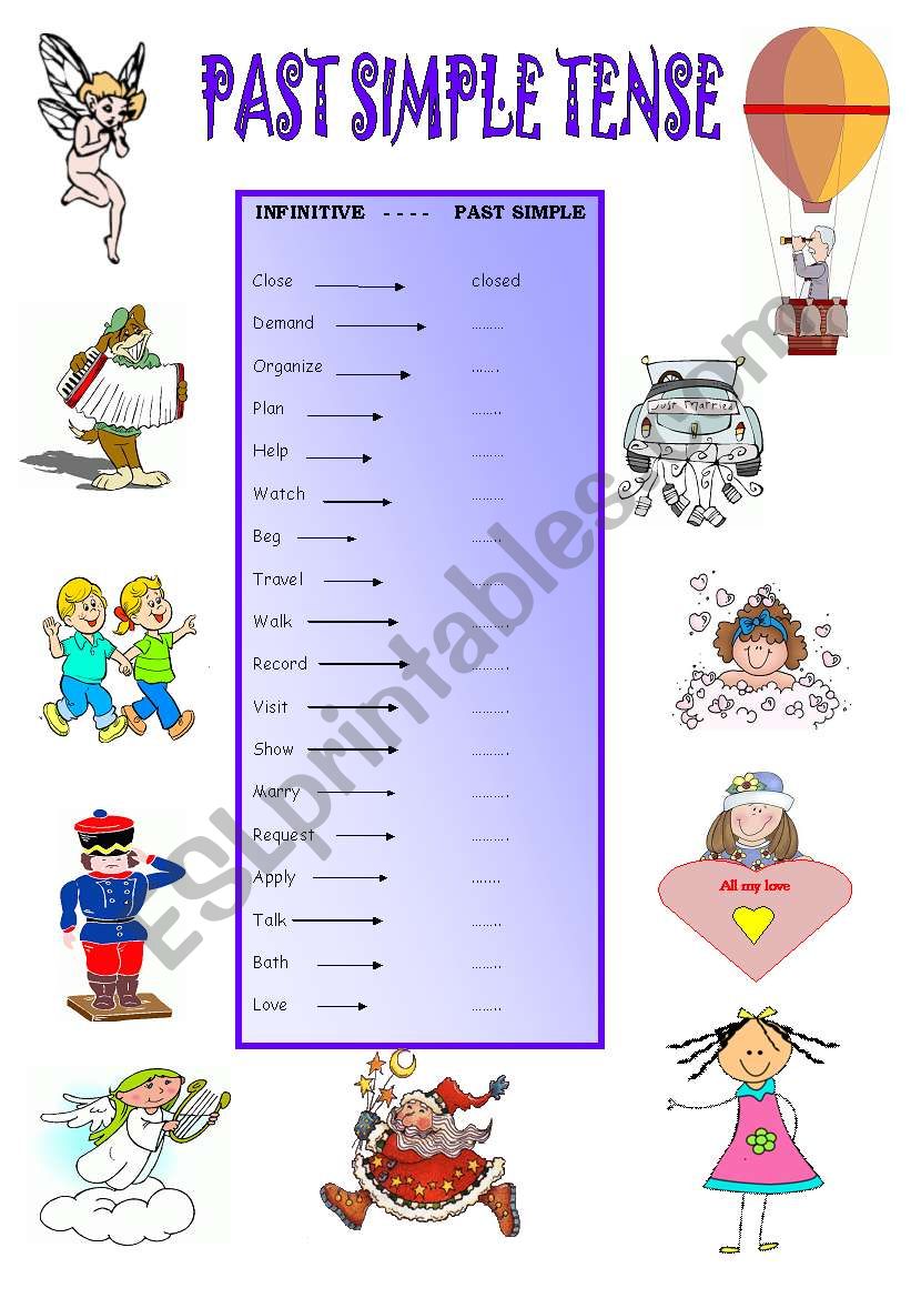 PAST SIMPLE TENSE worksheet