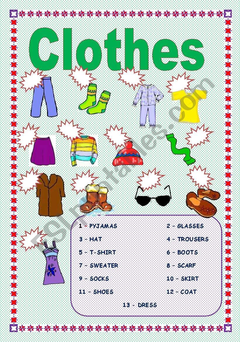 Clothes  worksheet