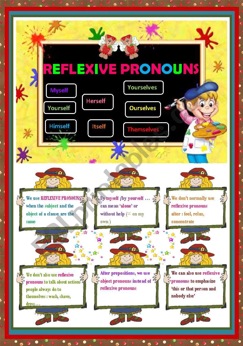 reflexive pronouns worksheet