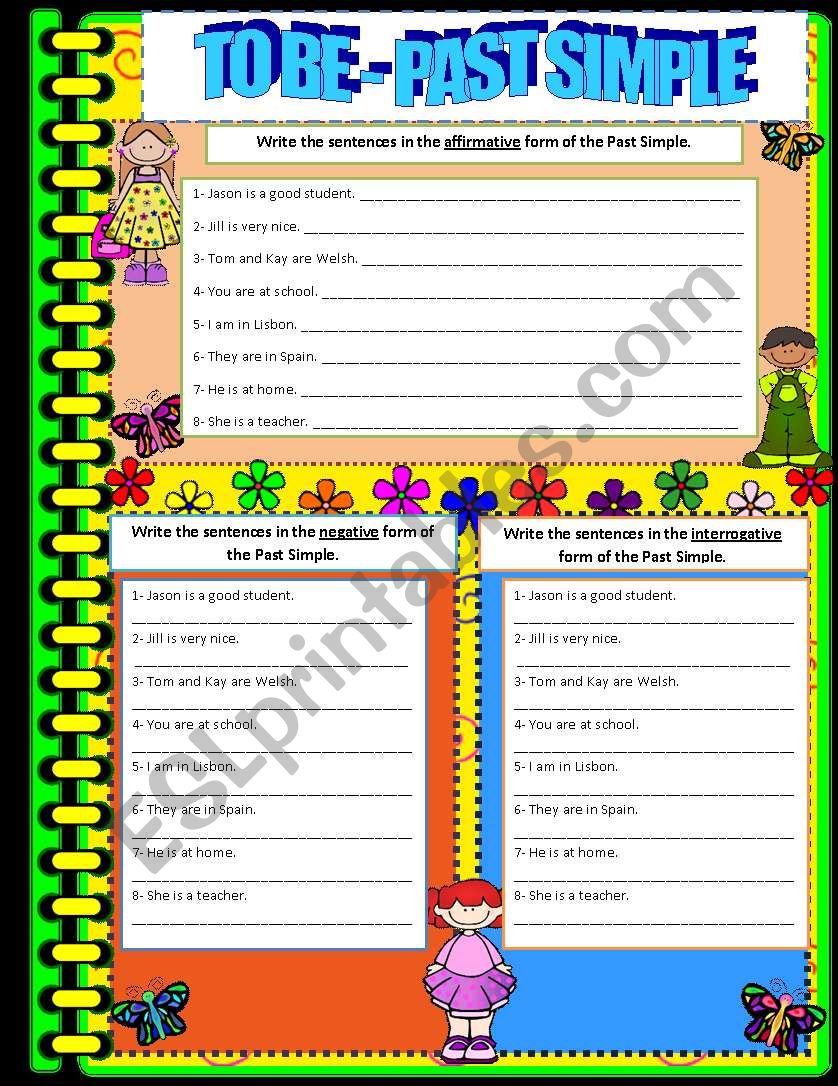 TO BE - PAST SIMPLE worksheet