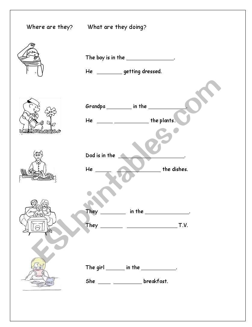 Present Continuous worksheet