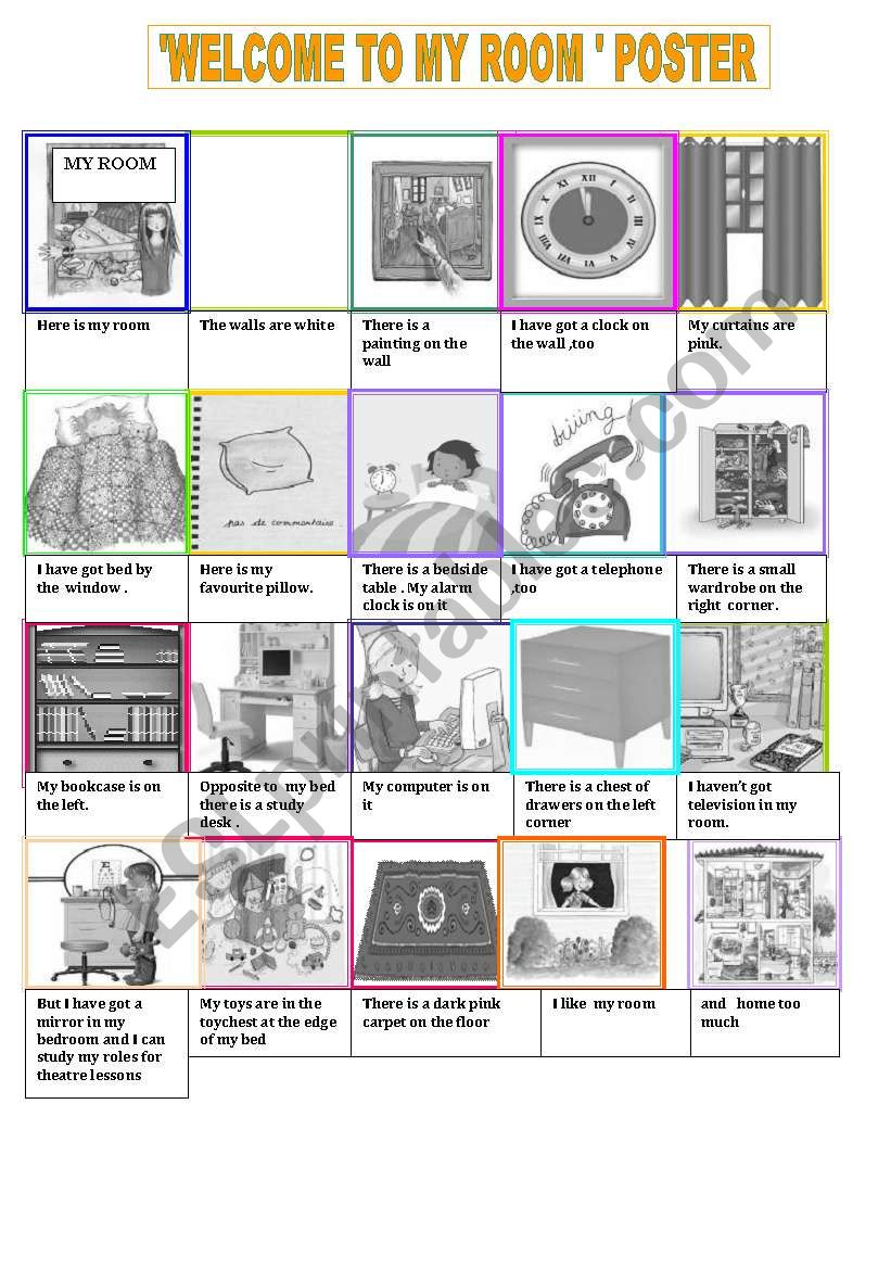 My room poster worksheet