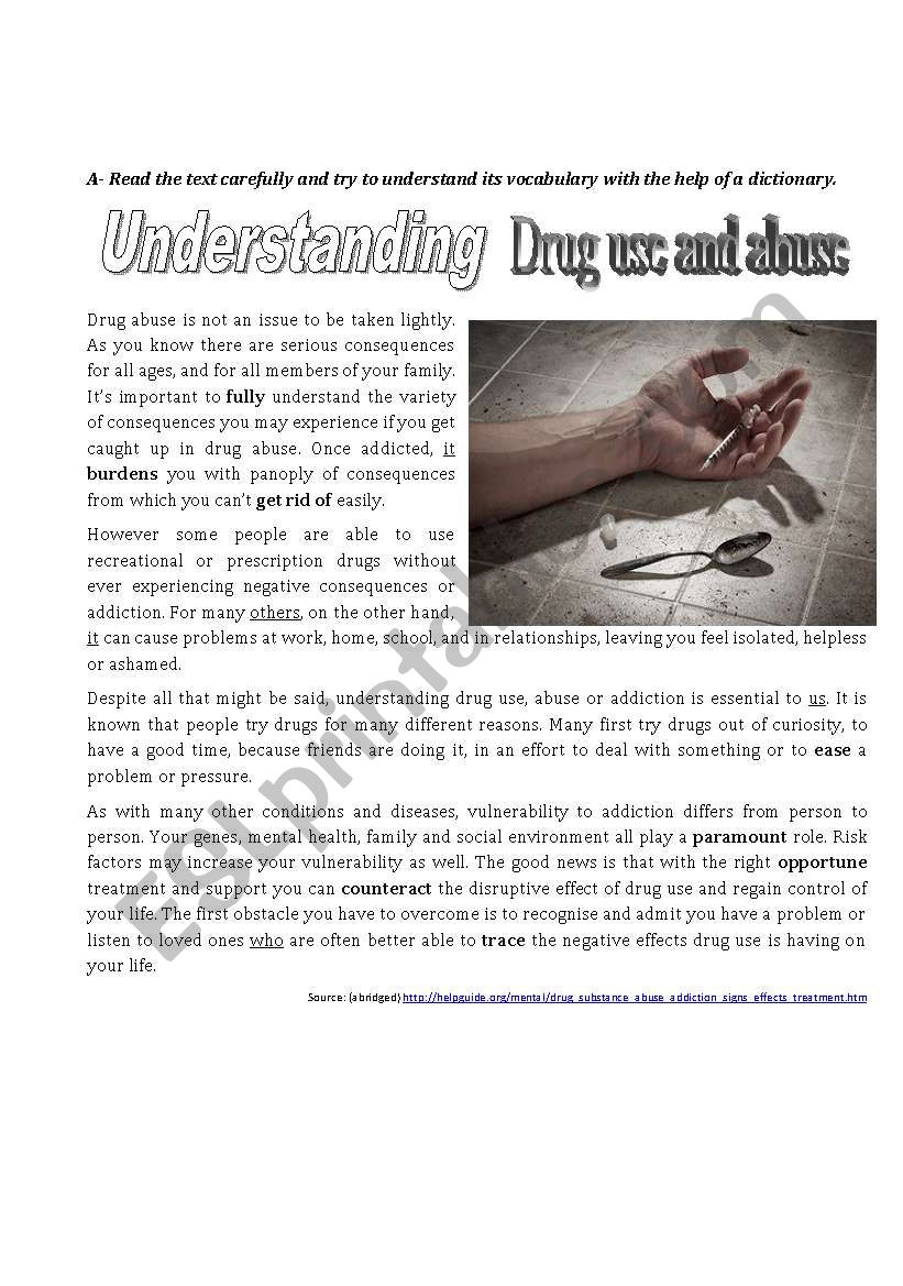 understanding drug use and abuse 