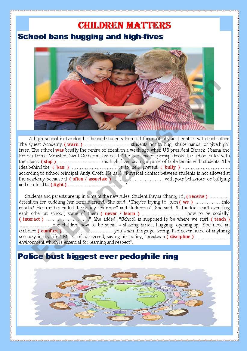 CHILDREN MATTERS worksheet