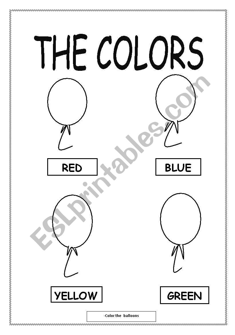 Colors worksheet