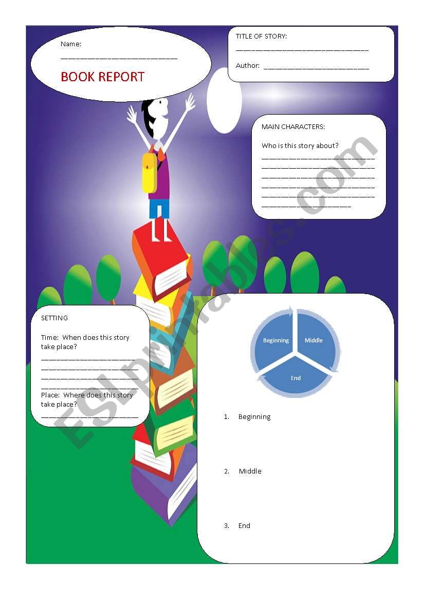 BOOK REPORT worksheet