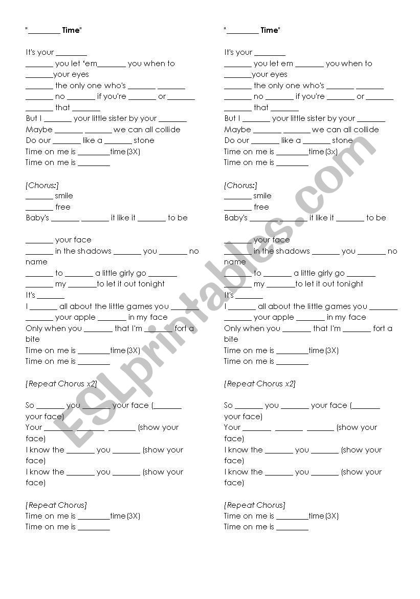 Wasted Time - Kings of Leon worksheet