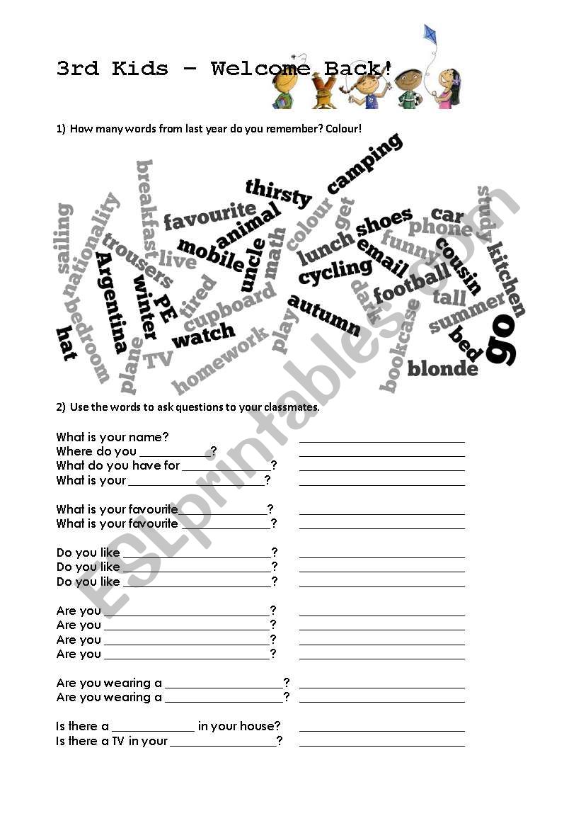 Discover English 1 Worksheets