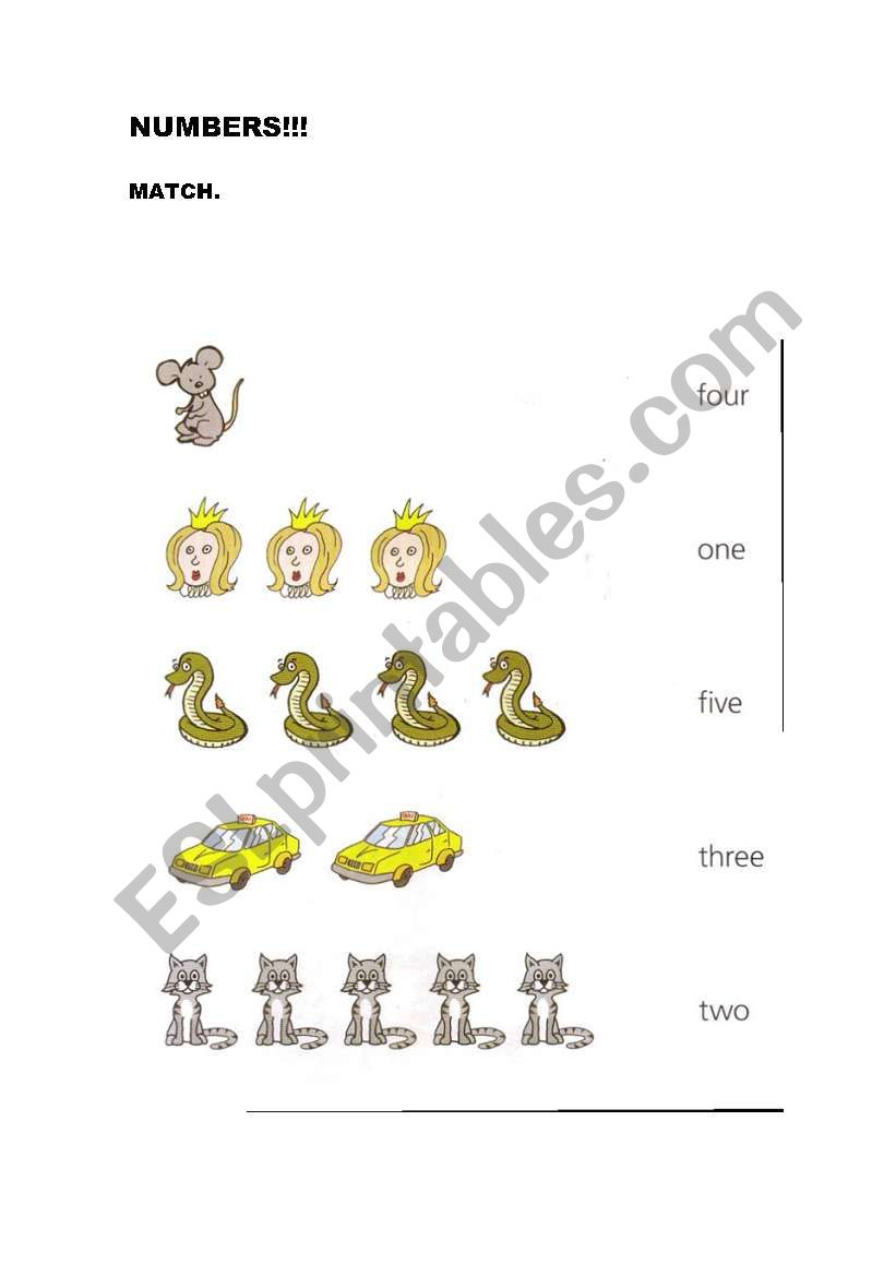 numbers 1-5 worksheet