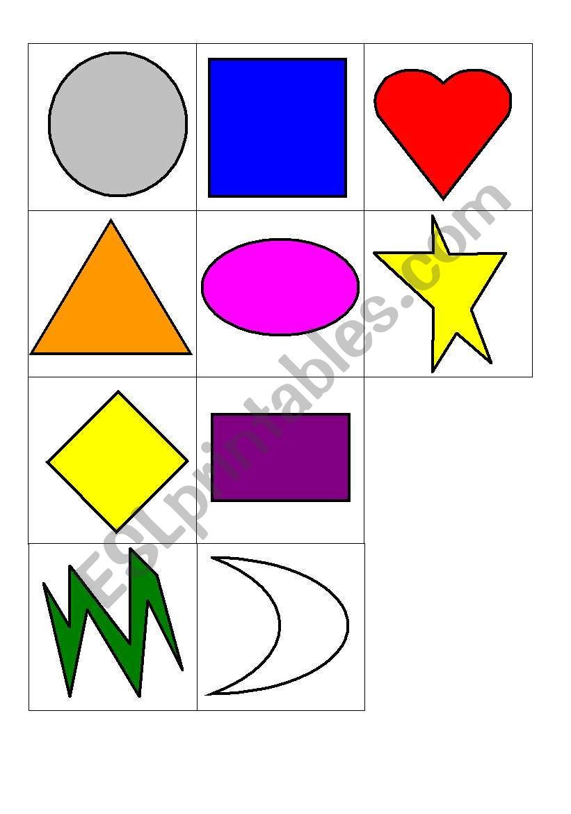 Shapes Flashcards worksheet