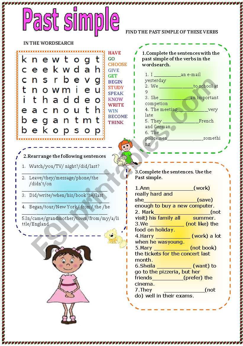 past simple worksheet