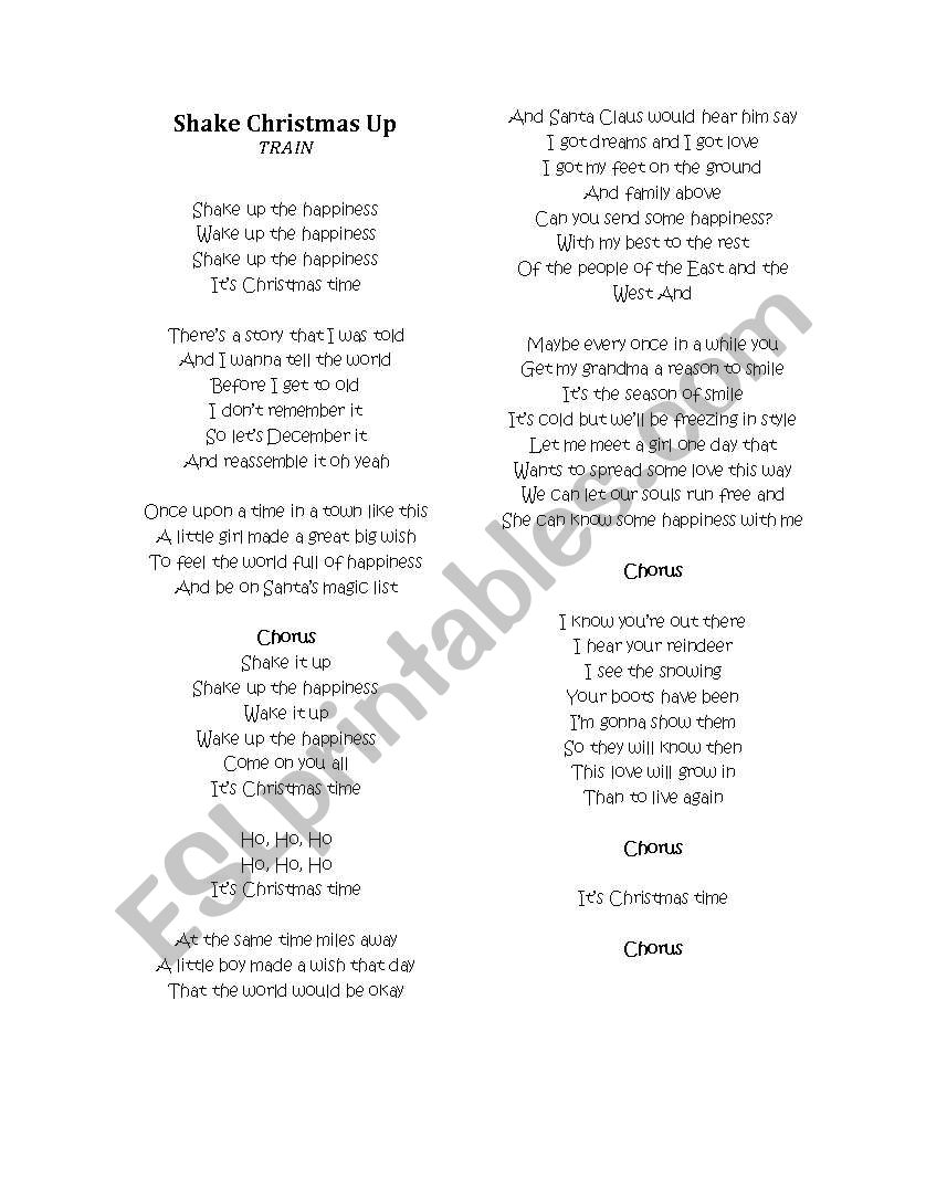 Its Christmas  worksheet