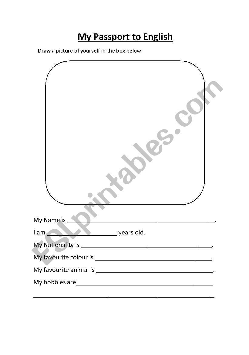 Passport to English worksheet