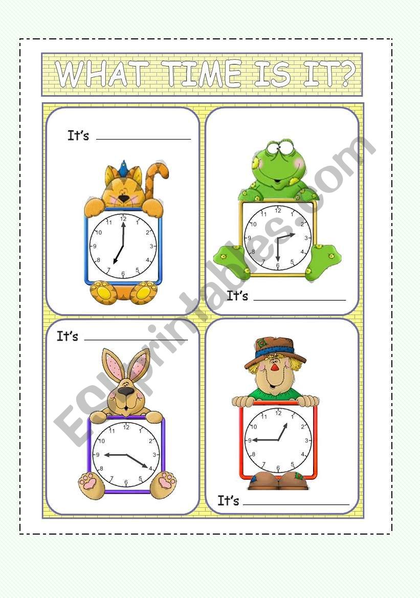 Whats the time?  worksheet