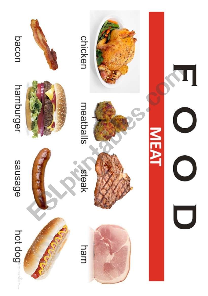 FOOD POSTER 2/3 worksheet