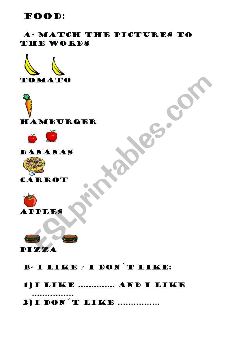 Food worksheet