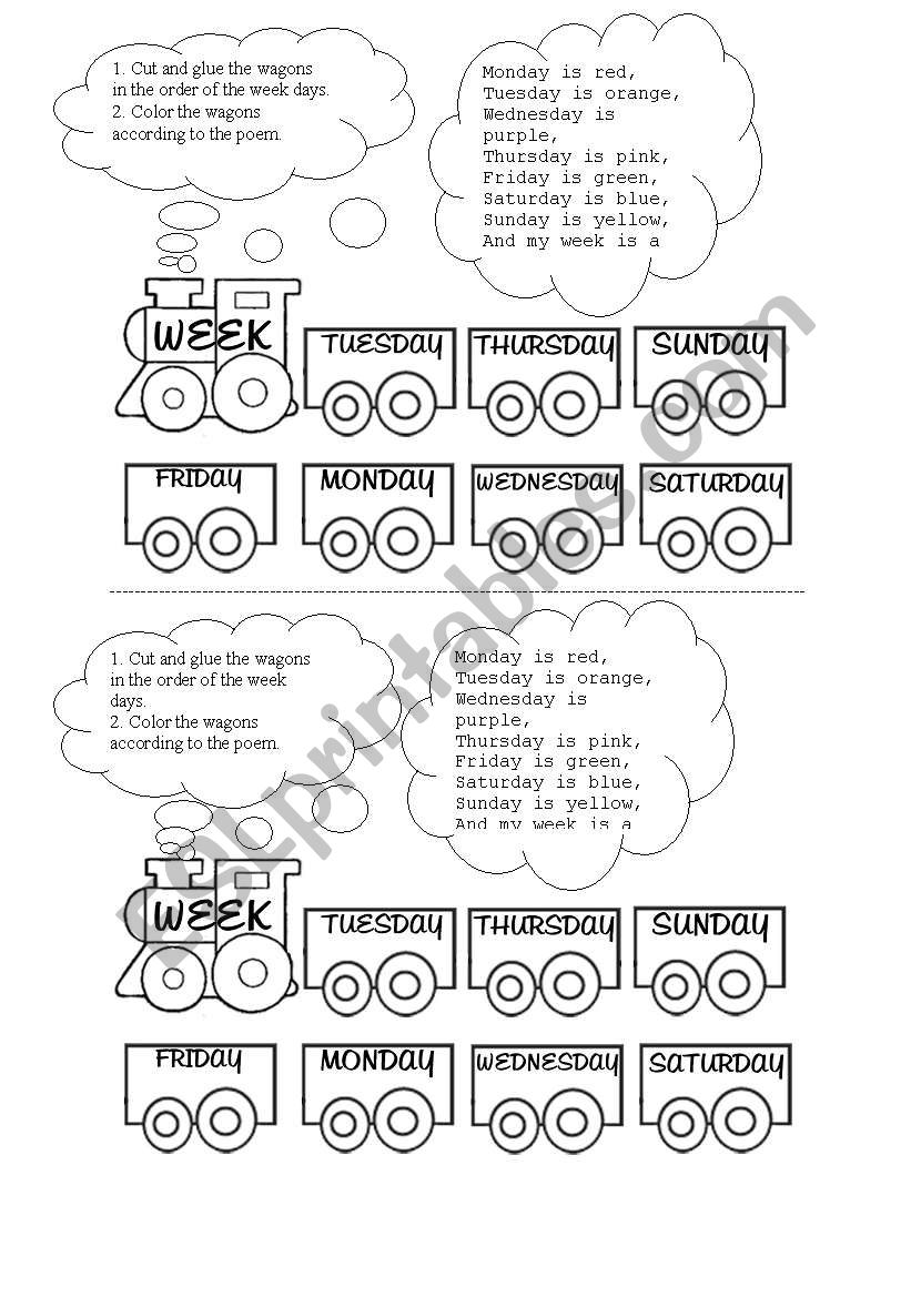 Days and months worksheet