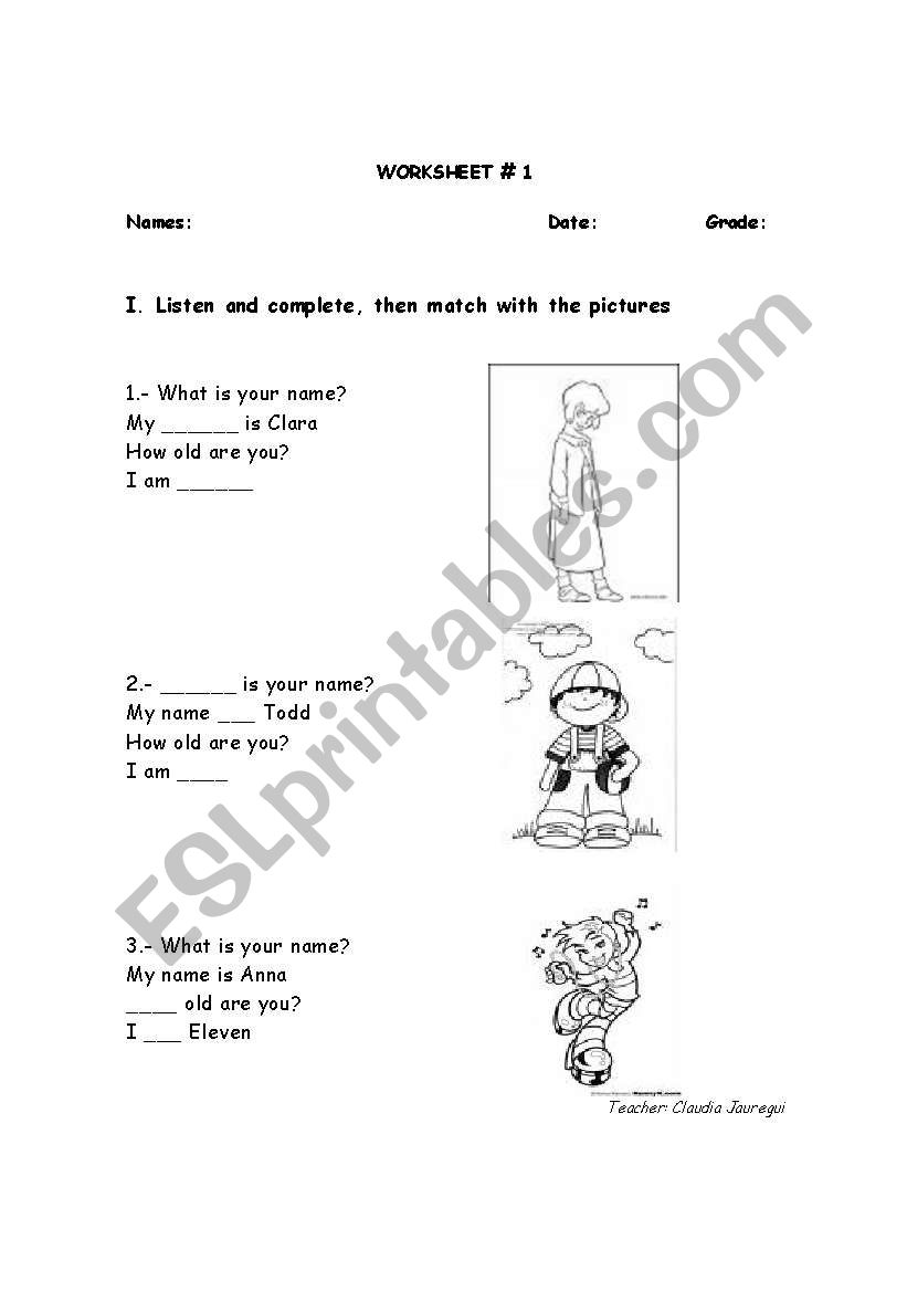 To be worksheet